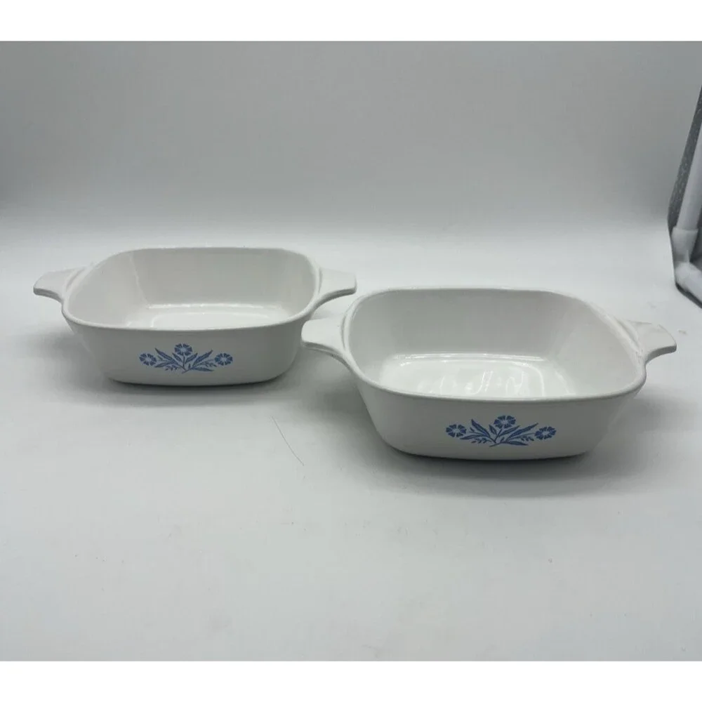 CorningWare Blue Corn Flower Petit Baking Dishes, Set Of 2 P-41-B